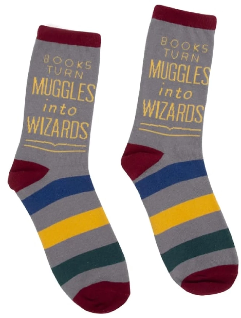Books Turn Muggles Into Wizards Socks - Small