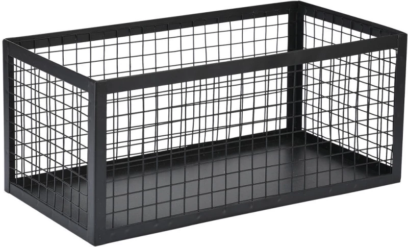 Estia Καλαθι Αποθηκευσης & Οργανωσης Cage Μεταλλικο 30x15.5x13cm Μαυρο