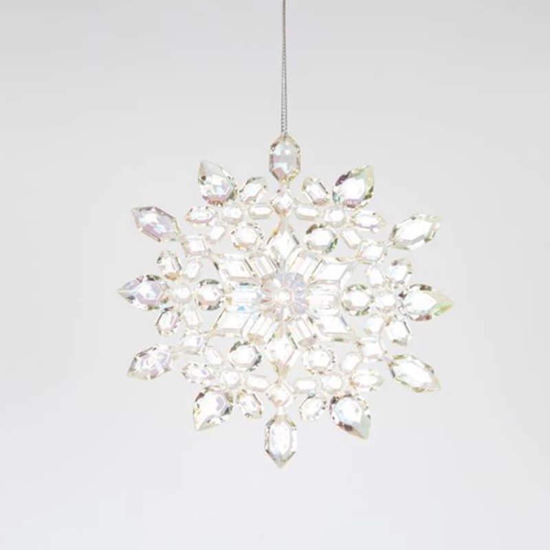 Χιονονιφάδα ακρυλική ιριδίζουσα 12,7cm Eurolamp 600-46472