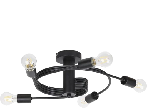 TWIST SPOT 5xE27 BLACK