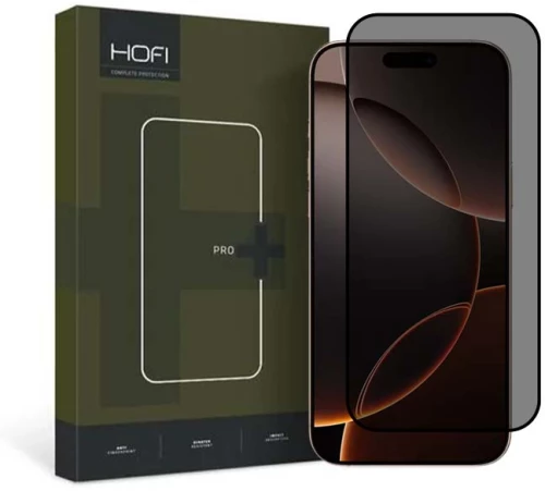 Hofi Tempered Glass Anti Spy Pro+ 3D / 9H iPhone 16 Pro Max Privacy
