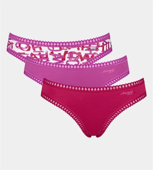 Sloggi Go Crush Mini Γυναικεία Κυλοτάκια 3ΤΜΧ Βαμβακερά 10219682-M020