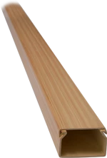 2m. 12X12 PLASTIC CABLE TRUNKING CT2 LIGHT BEECH