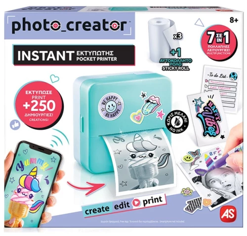 As Company Φορητός Εκτυπωτής Instant Print Creator - 1863-70607