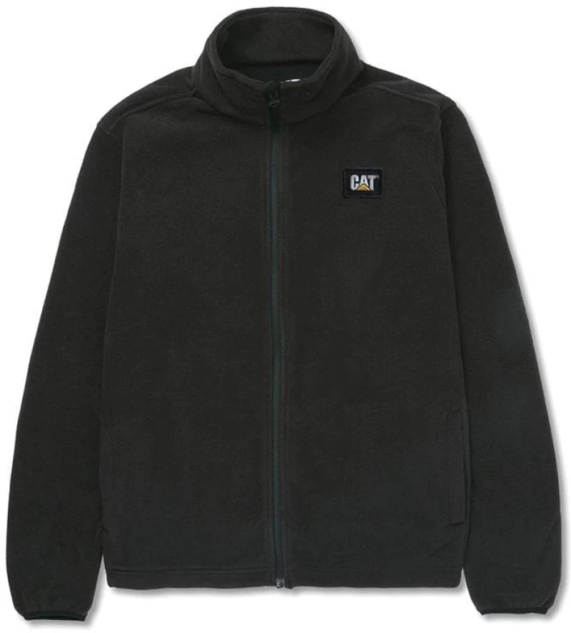 Ζακέτα Μακρυμάνικη Φλις Με Φερμουάρ Microfleece Μαύρη CAT 1030009-10158