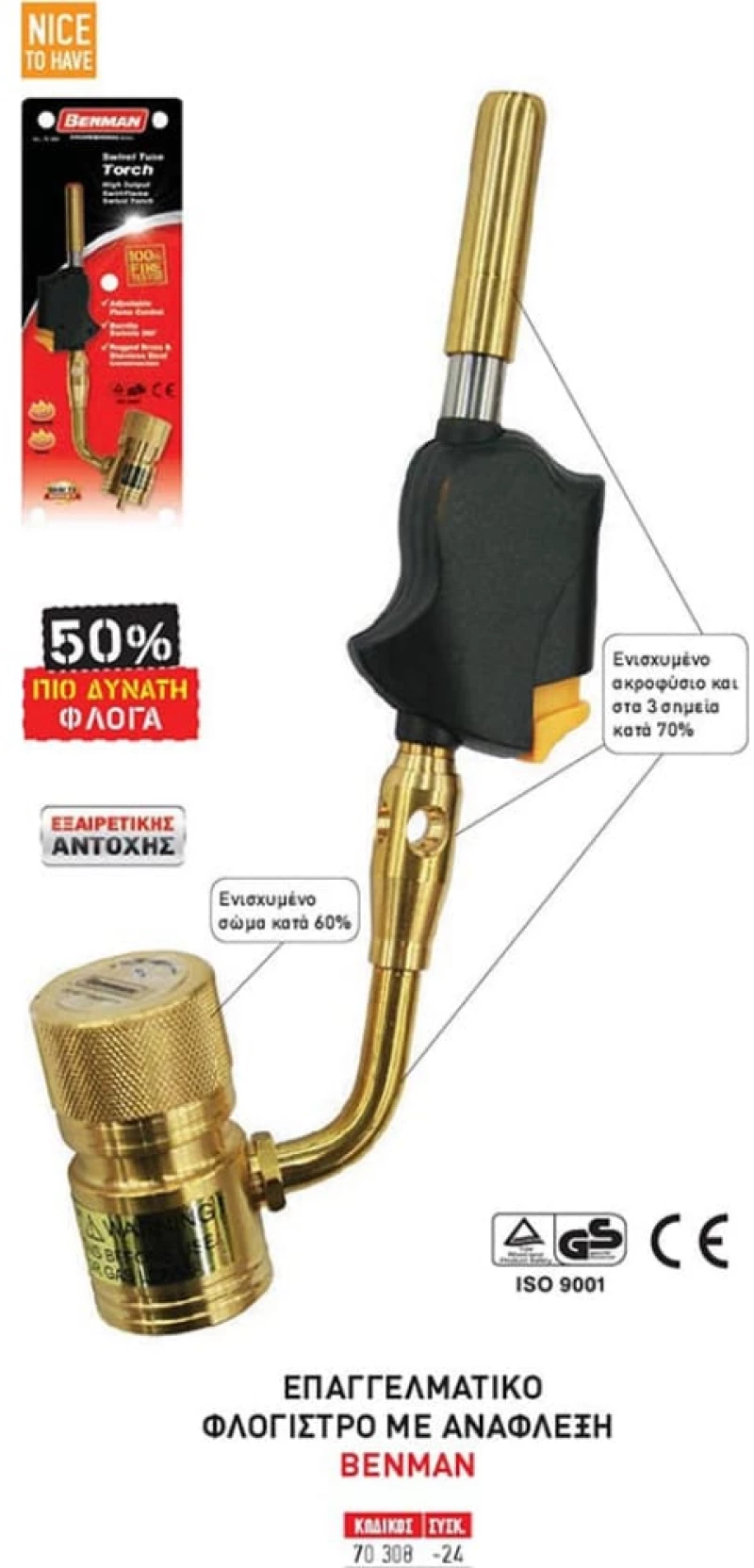 ΦΛΟΓΙΣΤΡΟ ΜΕ ΑΝΑΦΛΕΞΗ  BENMAN 70308