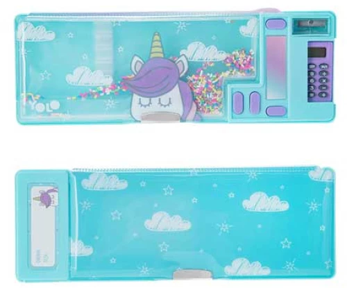 YOLO Κασετίνα Retro Με Κομπιουτεράκι Unicorn With Clouds