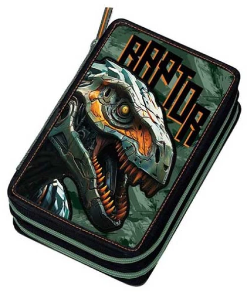 Κασετίνα Διπλή Γεμάτη Dinosaur
