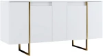 Μπουφές Luxe Megapap χρώμα λευκό - χρυσό 160x35x80εκ.