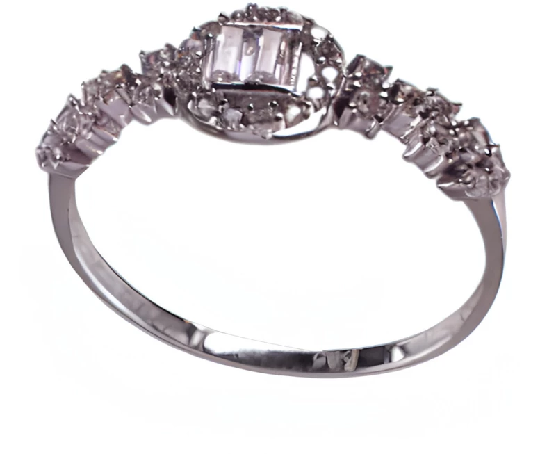 Δακτυλίδι Γυναικείο Λευκόχρυσο κ14 με zircon Gatsa RG2400