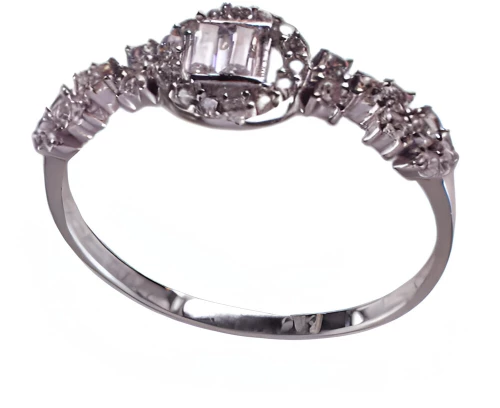 Δακτυλίδι Γυναικείο Λευκόχρυσο κ14 με zircon Gatsa RG2400
