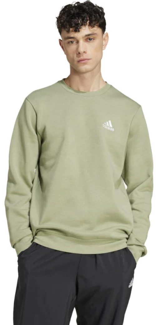 Ανδρικό Φούτερ Adidas Essentials Fleece Sweatshirt Λαδί  Λαδί