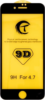 9D Full Screen Tempered Glass Screen Protector for iPhone 7/8 Black