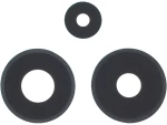 Τζαμάκι Κάμερας / Back Camera Lens for Xiaomi Redmi Note 13 Pro 4G Black 3pcs in one set