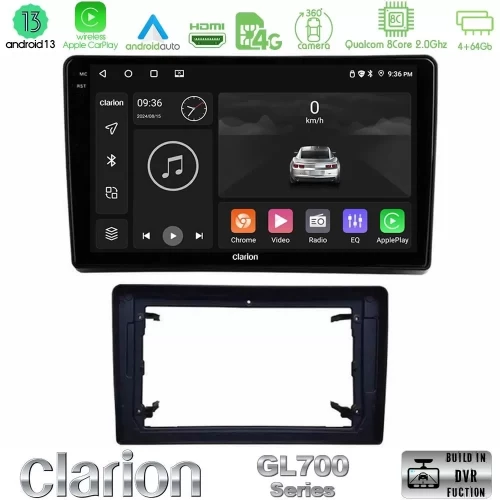 Clarion GL700 Series 8Core Android13 4+64GB Chrysler / Dodge / Jeep Navigation Multimedia Tablet 10" Με Carplay & Android Auto U-GL7-JP0927