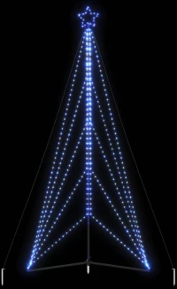 Φωτιστικό Χριστουγεννιάτικο Δέντρο 615 LED Μπλε 400 εκ. Μπλε 4016422