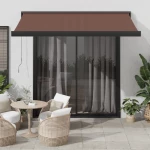 Τέντα Πτυσσόμενη Χειροκίνητη Καφέ 350x250 εκ. Καφέ 3215724