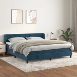 Κρεβάτι Boxspring με Στρώμα Σκούρο Μπλε 160x200 εκ. Βελούδινο Μπλε 3127503