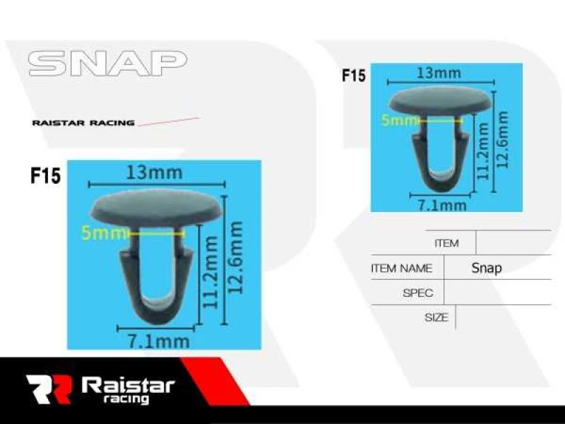 Σετ συνδετήρες αυτοκινήτου - 20pcs - R-F16101-23 - 180868 180868