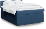 Κρεβάτι Boxspring με Στρώμα Μπλε 160x200 εκ. Υφασμάτινο Μπλε 3289813