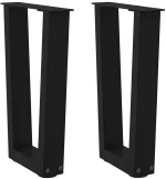 Πόδια τραπεζαρίας V-Shape 2 τεμάχια Μαύρο 38x(42-43,3) cm Μαύρο 4012624