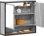 Ντουλάπι καθρέφτη μπάνιου Γκρι Sonoma 65x20x60 cm Γκρι sonoma 849262
