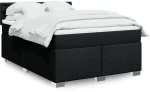 Κρεβάτι Boxspring με Στρώμα Μαύρο 140x190 εκ. Υφασμάτινο Μαύρο 3288199
