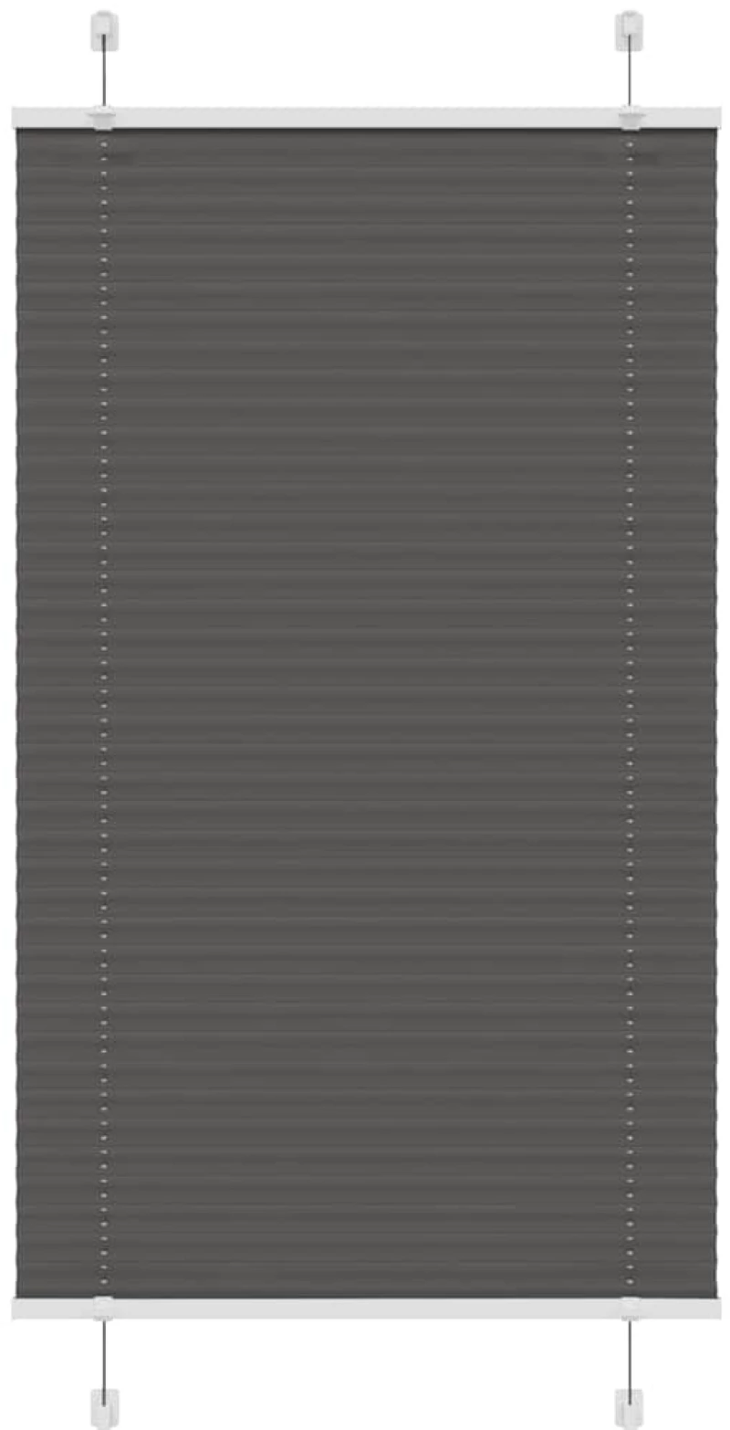 Πλισέ περσίδα Μαύρο 80x150 cm Πλάτος υφάσματος 79,4 cm Μαύρο 4015139