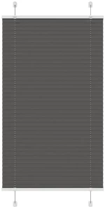 Πλισέ περσίδα Μαύρο 80x150 cm Πλάτος υφάσματος 79,4 cm Μαύρο 4015139