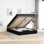 Οθωμανικό κρεβάτι με στρώμα Μαύρο 140x190cm Βελούδο Μαύρο 3311185