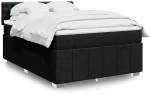 Κρεβάτι Boxspring με Στρώμα Μαύρο 140x190 εκ. Υφασμάτινο Μαύρο 3287072
