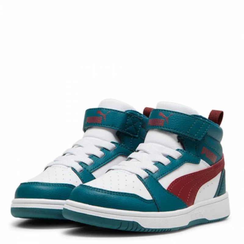 PUMA REBOUND V6 SNEAKERS MID AC+PS 393832-18 GREEN/ALPINE/SNOW RED