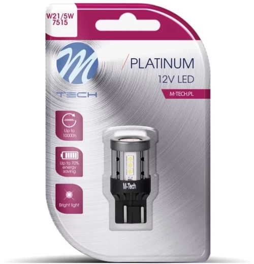 ΛΑΜΠΑΚΙ W21/5W T20 7443 W3x16q 12/24V 600lm 4W 15x3030SMD LED CAN-BUS PLATINIUM ΛΕΥΚΟ BLISTER - 1 ΤΕΜ. LB865W-01B/MT