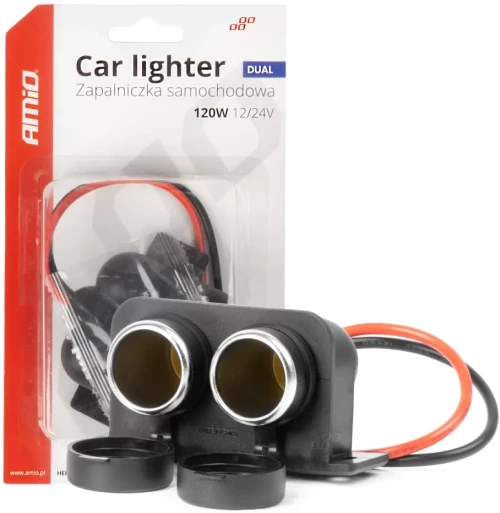 ΠΡΙΖΑ ΜΕ ΔΙΠΛΗ ΥΠΟΔΟΧΗ ΓΙΑ ΦΙΣ ΑΝΑΠΤΗΡΑ 12/24V AMIO - 1 τεμ. 04130/AM