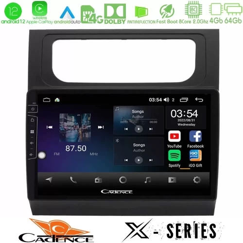 Cadence X Series VW Touran 2011-2015 8core Android12 4+64GB Navigation Multimedia Tablet 10" U-X-VW1002