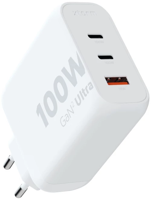 Xtorm - 100W GaN2 Ultra Home Charger 2xUSB-C/USB-A White / Electronics