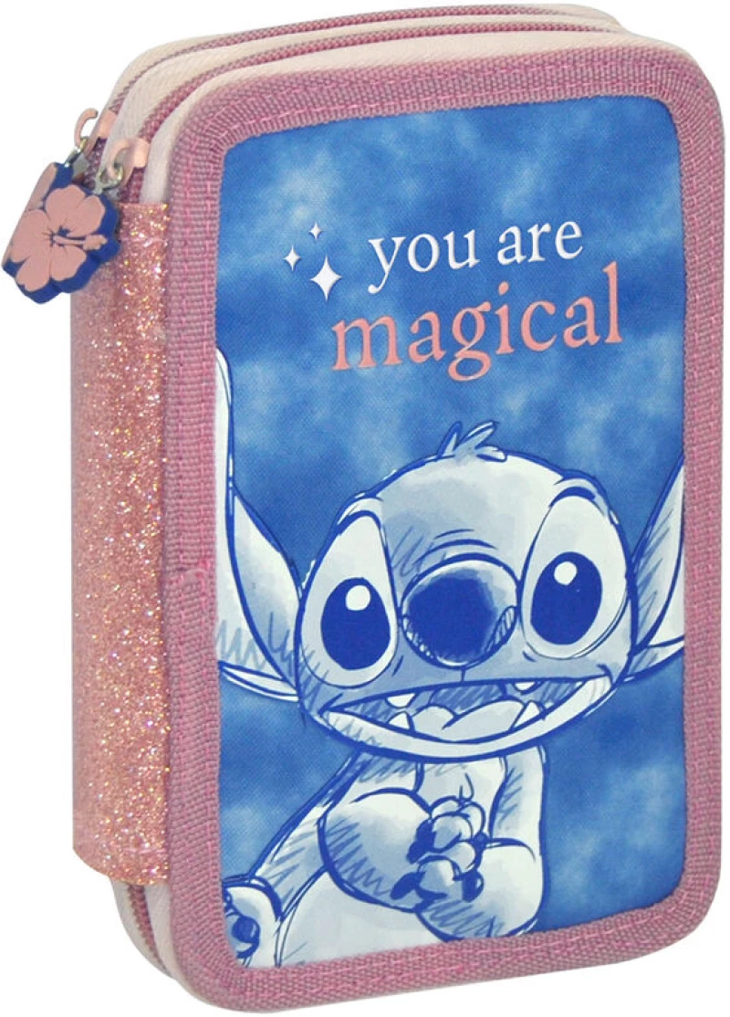 Disney Stitch triple pencil case