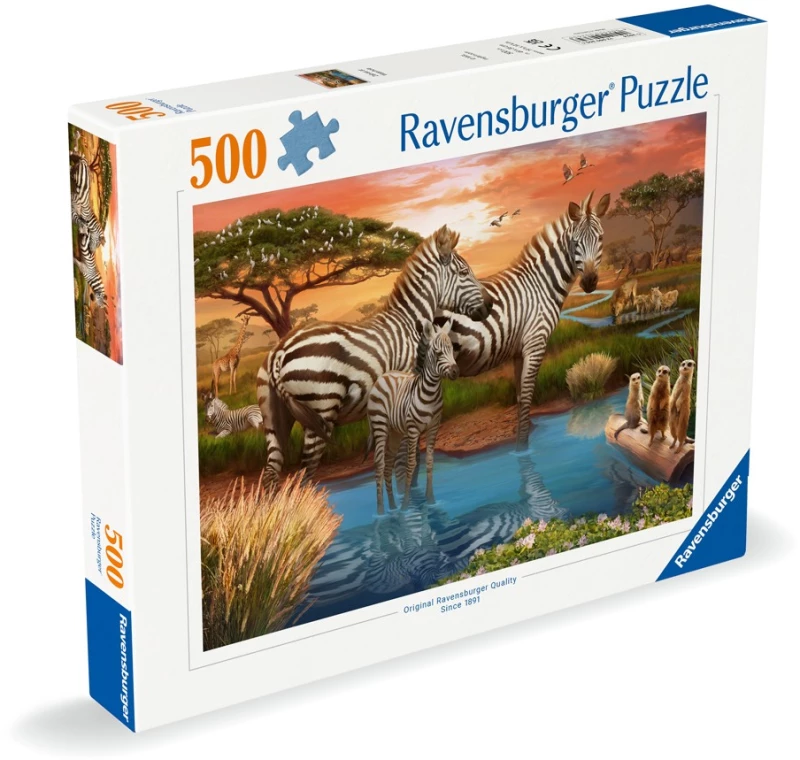 Ravensburger - Puzzle Zebras In Sunset 500p (12000365) / Toys