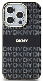DKNY IML Mono & Stripe MagSafe Case for iPhone 15/14/13 - Black