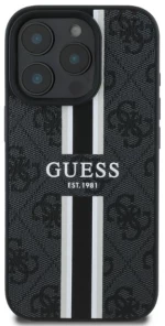 Guess 4G Printed Stripes MagSafe case for iPhone 16 Pro - black