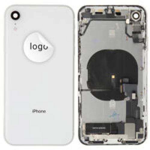 For iPhone/iPad (APXR0024WPSP-B) Rear Cover (Pulled B) incl. small parts - White, For iPhone XR