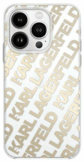 Karl Lagerfeld IML Fullover Logo case for iPhone 15 Pro - gold