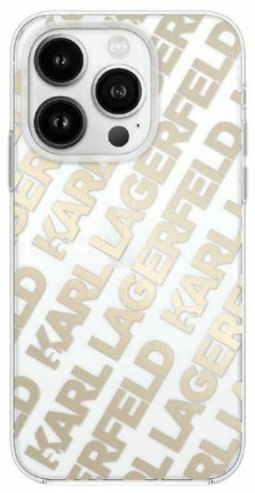 Karl Lagerfeld IML Fullover Logo case for iPhone 15 Pro - gold