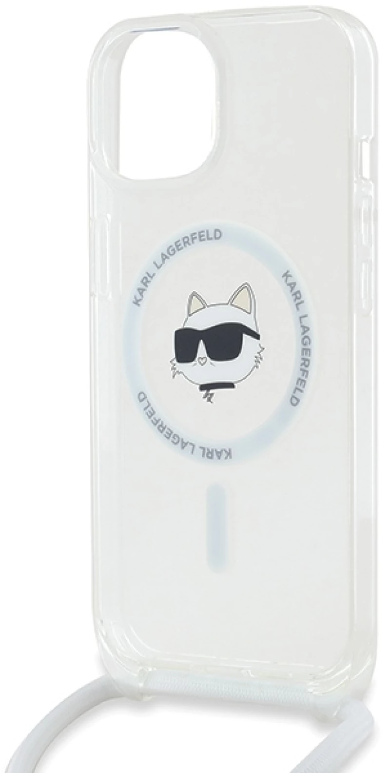 Karl Lagerfeld IML Choupette Head & Cord MagSafe case for iPhone 14 / 13 / 15 - transparent