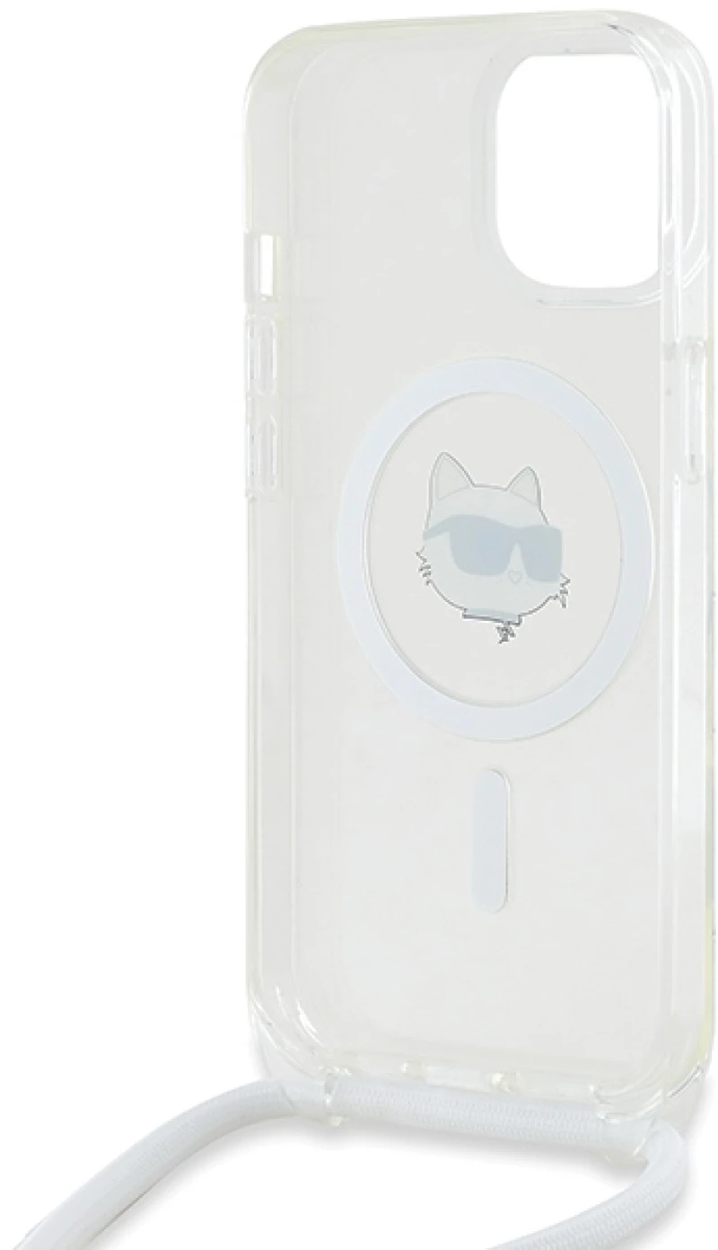 Karl Lagerfeld IML Choupette Head & Cord MagSafe case for iPhone 14 / 13 / 15 - transparent