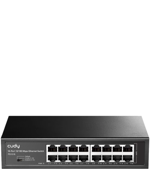 Cudy FS1016 network switch Fast Ethernet (10/100) Black