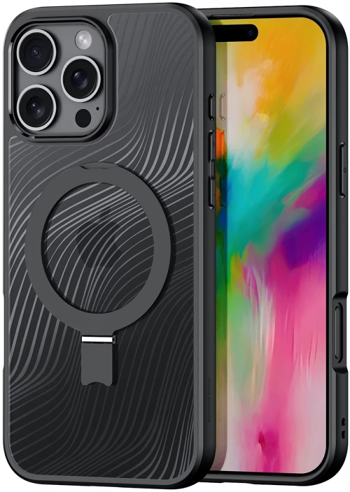Dux Ducis Aimo Mag case with MagSafe and stand for iPhone 16 Pro - black