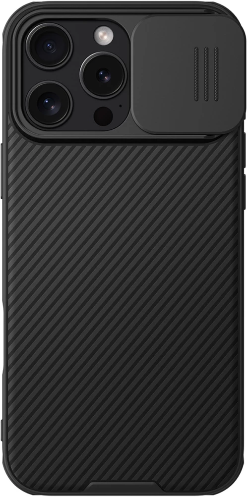 Nillkin CamShield Pro Case for iPhone 16 Pro Max with camera cover - black