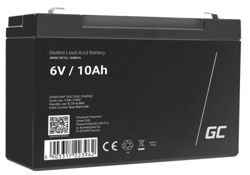 Green Cell AGM16 UPS battery Sealed Lead Acid (VRLA) 6 V 10 Ah