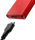 Qoltec 51831 Enclosure | M.2 SSD drive | SATA | NGFF| USB 3.0 | Super speed 5Gb/s | 2TB | Red